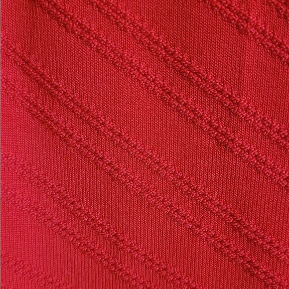 ♥️CACHE Elegant Fire Red Chevron Dress Size L - Picture 11 of 16